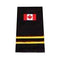Canada Flag 2 Bar Gold Slip-Ons