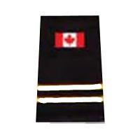 Canada Flag 2 Bar Gold Slip-Ons