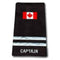 Canada Flag 2 Bar CAPTAIN Silver Slip-Ons