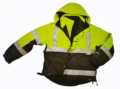 Two Tone Six-in-One Four Season Reversible Safety Jacket - OP62