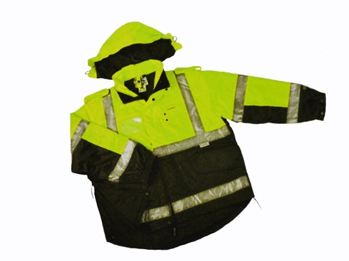 Two Tone Six-in-One Four Season Reversible Safety Jacket - OP62