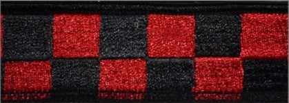 1-1/2" Red Black Checkered Uniform Braid