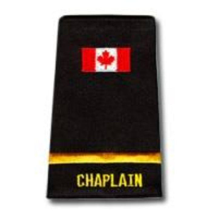 1 Bar Gold Chaplain Canada Flag Slip-Ons