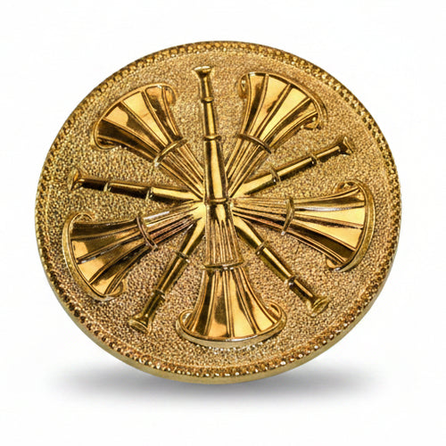 5 x Tumpet Gold Cap Badge - BD105GC
