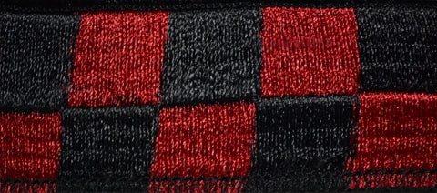 1-1/2" Red Black Checkered Uniform Braid