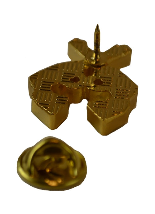 Cross Revolver Gold Pin