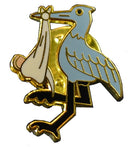 LF52B BLUE STORK Bird Pins