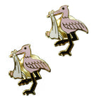 LF52P PINK STORK Bird Pins