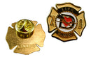 LIFE SAVED Maltese Cross Gold Pin