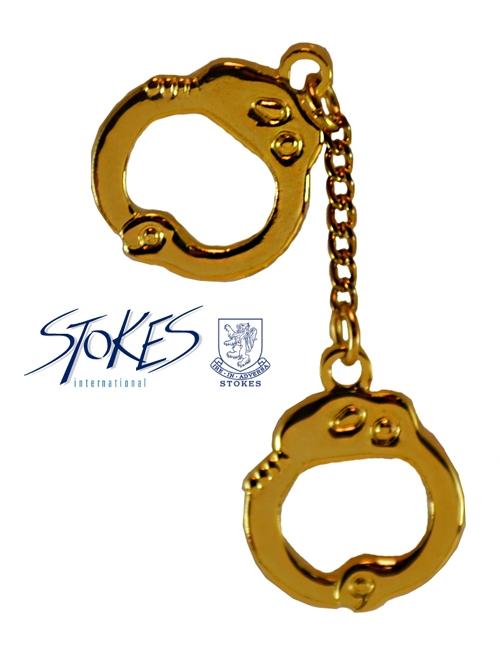 Handcuff Gold Pin