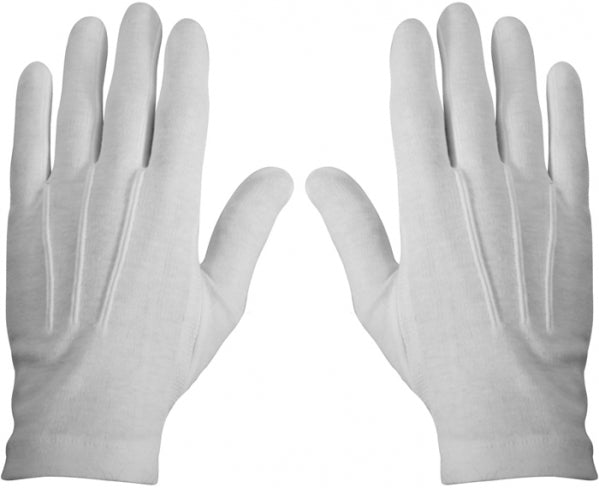 White Ceremonial Dress Gloves With Snap