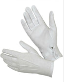 White Ceremonial Dress Gloves With Snap