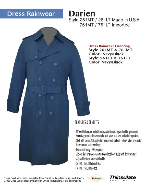 Uniform Double Breasted Trench Coat for Men