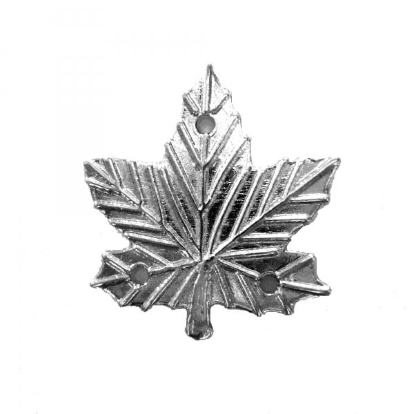 Maple Leaf Medium Sew On Silver Pin 5/8"