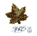 Maple Leaf Large Sew On Gold Pin 3/4"