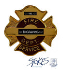 MALTESE CROSS YEARS F.D. SERVICE Gold Pin