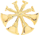 Deputy Chief 4x Trumpet Cut Out Gold Pin