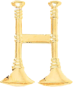 Officer 2-Trumpet Cut-Out Pin - LF022