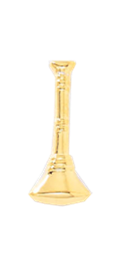 Lieutenant 1-Trumpet Cut Out Gold Pin
