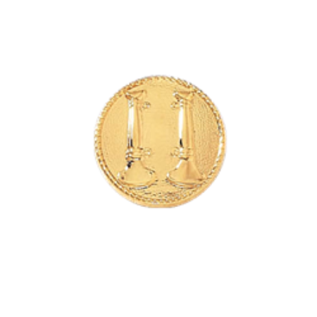 Small 2-Trumpet Pin - LF0721