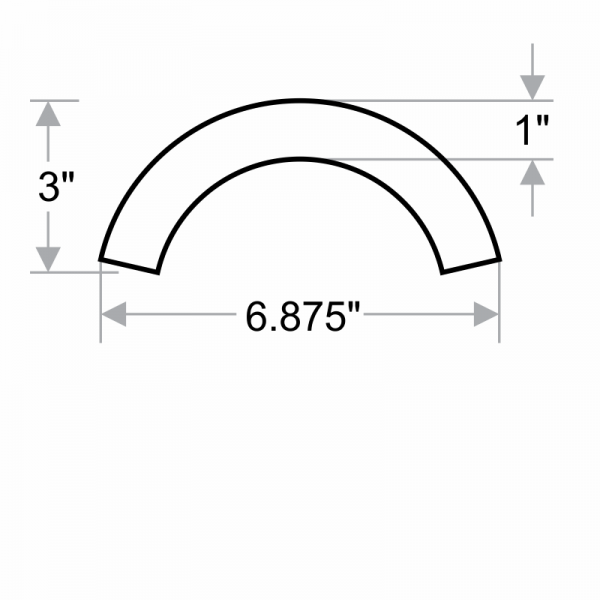 CUSTOM Curved Helmet Decal (with name(s)