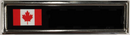 NB05SC Canada Flag Square Metal Silver Edge Name Bar