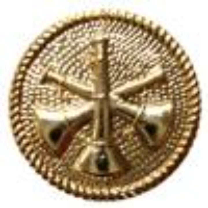 Small 3x Trumpet Gold Shirt Pin - LF081G