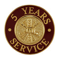 5 Yrs Service Gold or Silver Pin Red - LF225