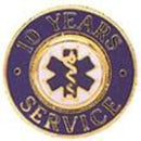 10 Yrs Service Gold Pin Blue