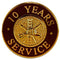 10 Yrs Service Gold Pin Red