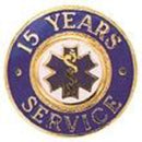 15 Yrs Service Gold Pin Blue