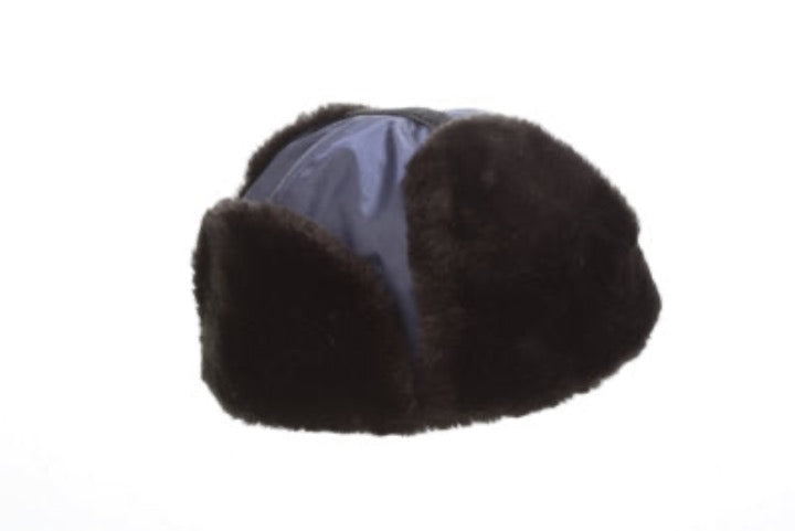 Yukon Hat Imitation Black Fur with Nylon Top - YC1