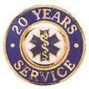 20 Yrs Service Gold Pin Blue
