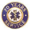 20 Yrs Service Gold Pin Blue