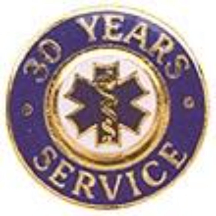 30 Yrs Service Gold Pin Blue