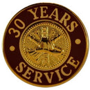 30 Yrs Service Gold Pin Red