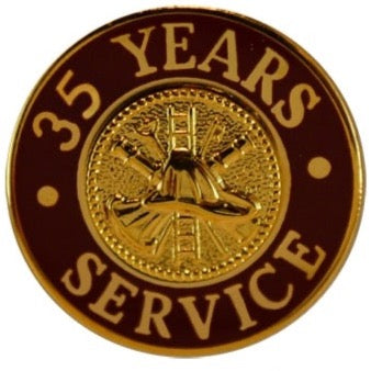 35 Yrs Service Gold Pin Red - LF231GR