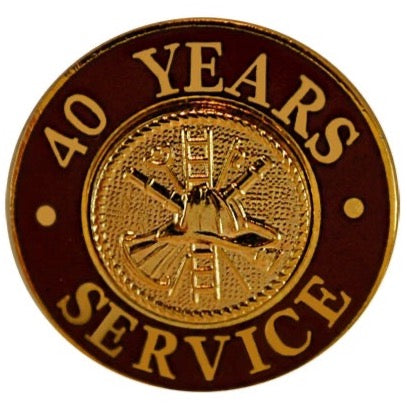 40 Yrs Service Gold Pin Red