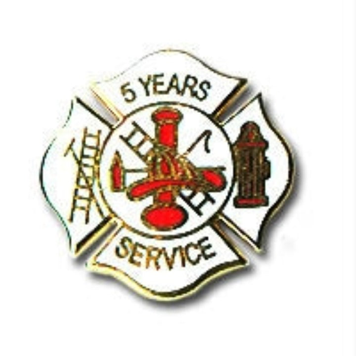 5 Yrs White Fire Service Pin - LF425G