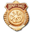 DEPUTY CHIEF 4x Trumpet Gold/Red Pin