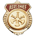 Assistant Chief 3x Trumpet Gold/Red Pin - LF82G