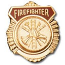 FIREFIGHTER Dept. Symbol Red Pin