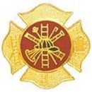 Fire Symbol Gold Maltese Cross