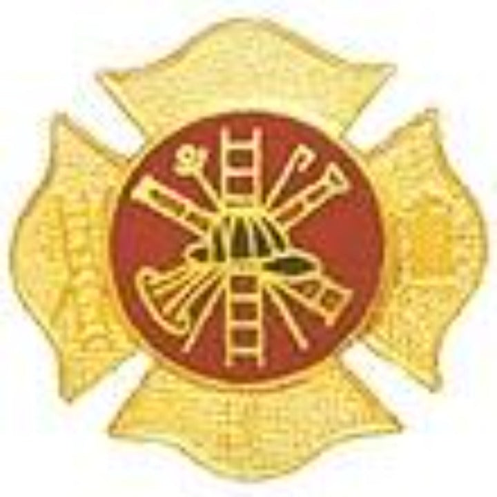 Fire Symbol Gold Maltese Cross