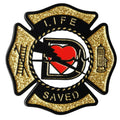 Life Saved Maltese Cross Gold Pin - LF96G