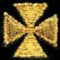 MALTESE CROSS Years Service Gold