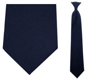 Men's Extra Long Dark Navy Blue Clip-On Tie
