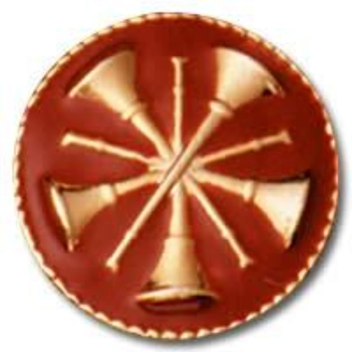 Large 5x Trumpet Gold & Red Pin - LF10