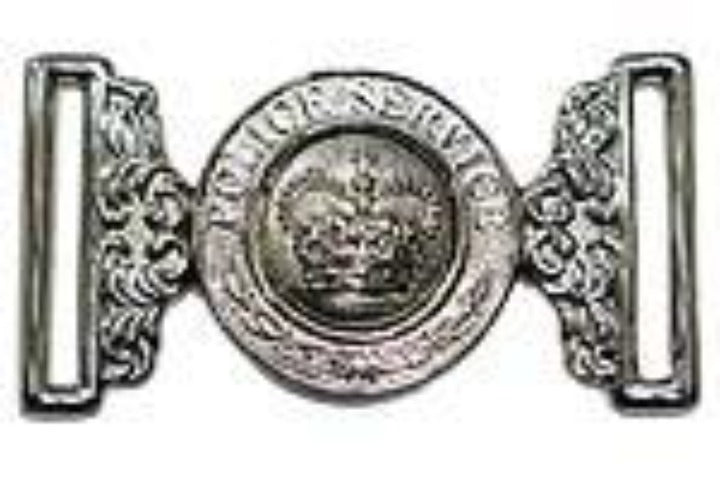 Police Service Buckle Silver