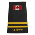 Safety 2 Bar Gold Canada Flag Slip-Ons - EF42CG